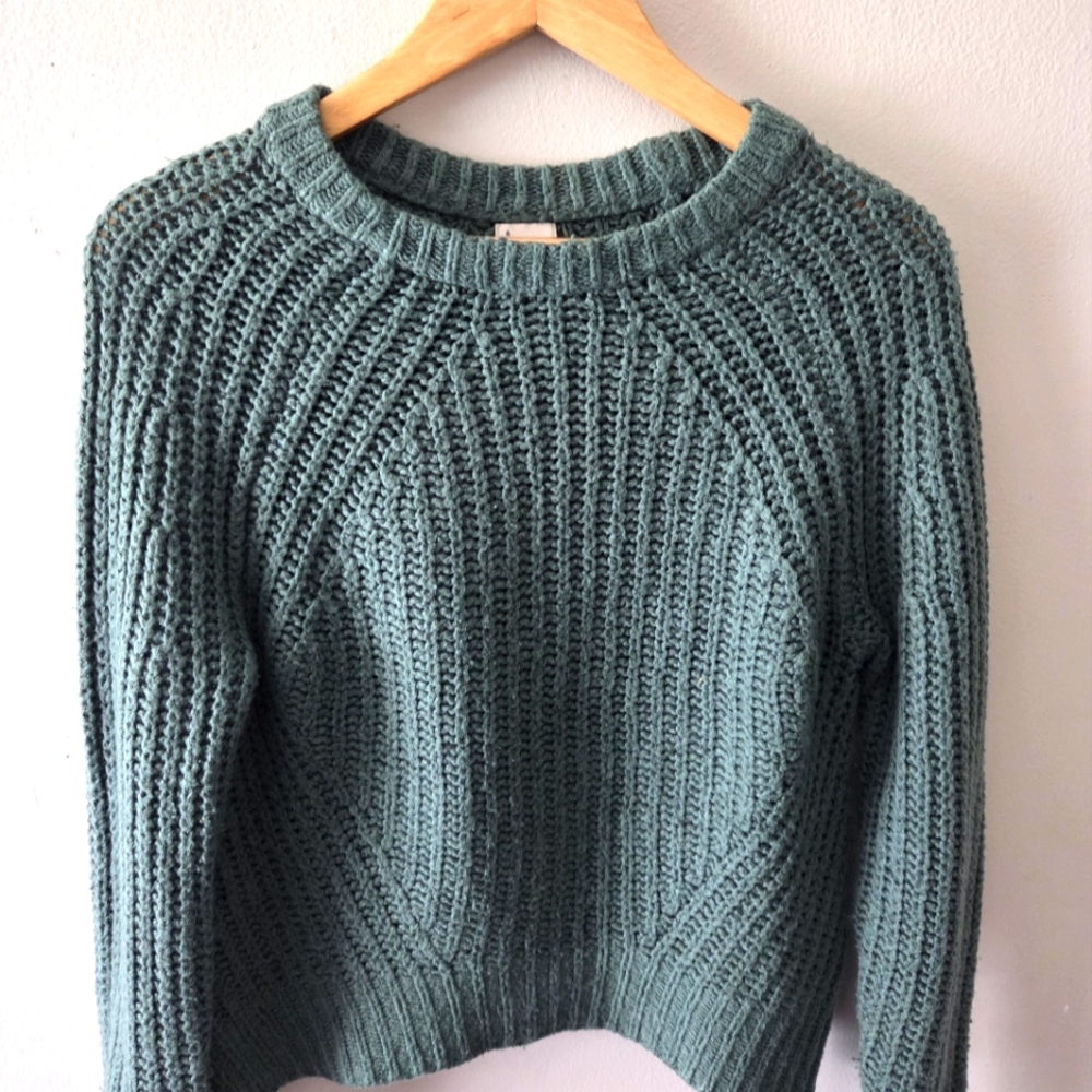 Cozy Green Knit Sweater